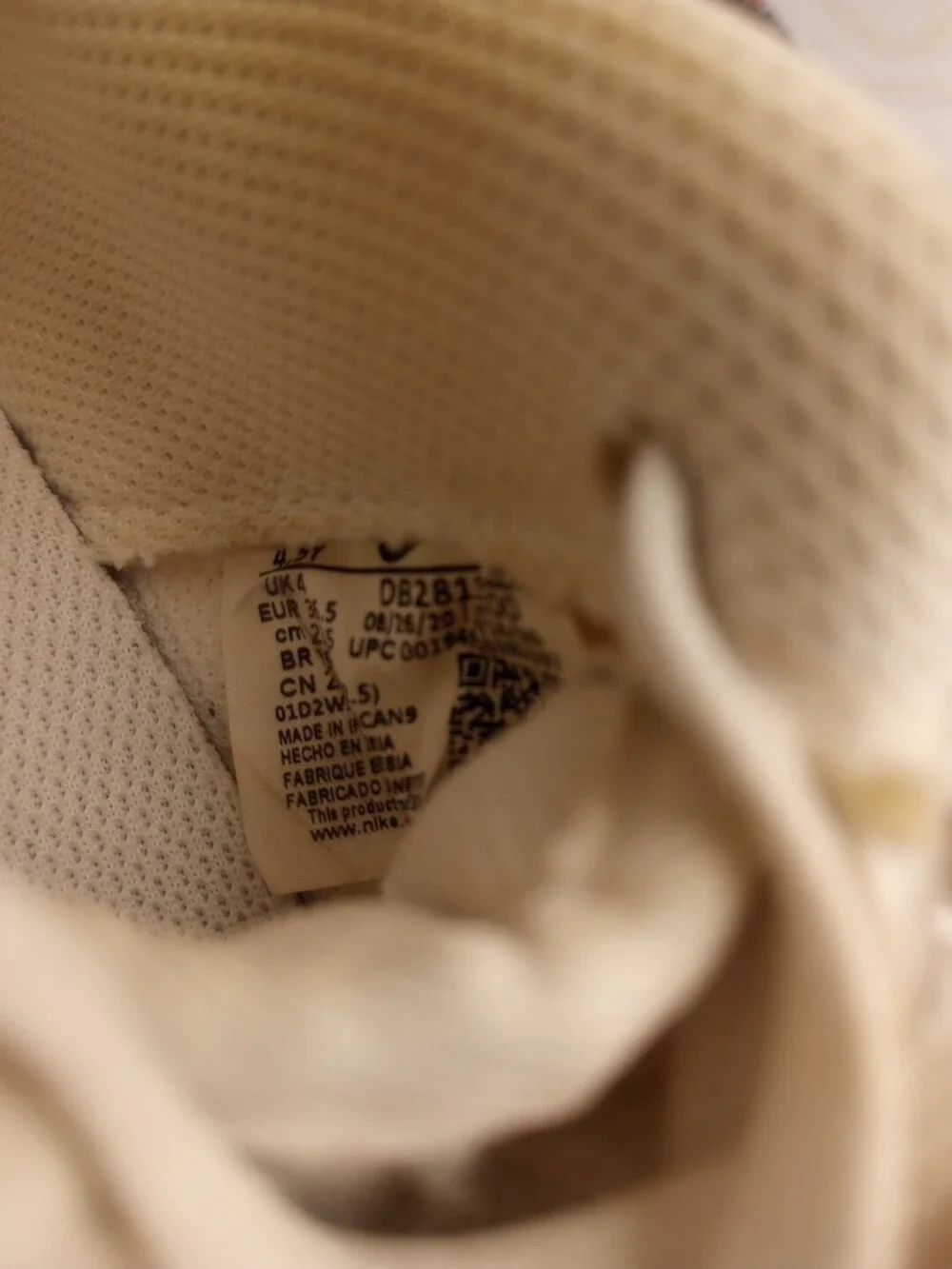 Nike Air Force 1 GS Recycled Wool Pack White Shoes DB2813-100 Youth 4.5 Sneakers